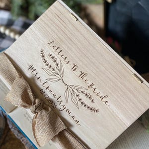 Letters to the bride box, Bridal Shower Gift, Wedding Gift Box, Keepsake Box, Memory Box, Baptism Keepsake Box, Wedding Keepsake Box, Box