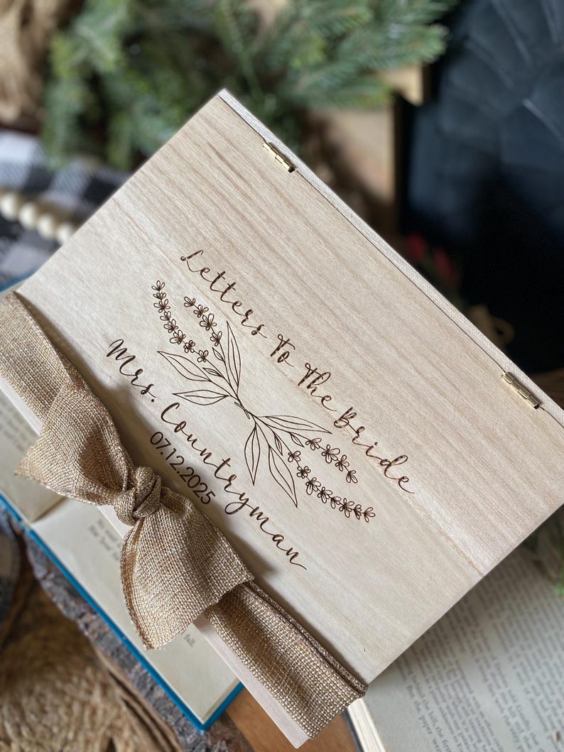 Letters to the bride box, Bridal Shower Gift, Wedding Gift Box, Keepsake Box, Memory Box, Baptism Keepsake Box, Wedding Keepsake Box, Box