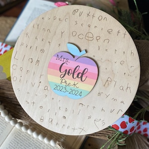 Teacher Gift, Teacher Sign, Student Signature Sign for Teacher, Teacher Appreciation Gift, Personalized Teacher Gift