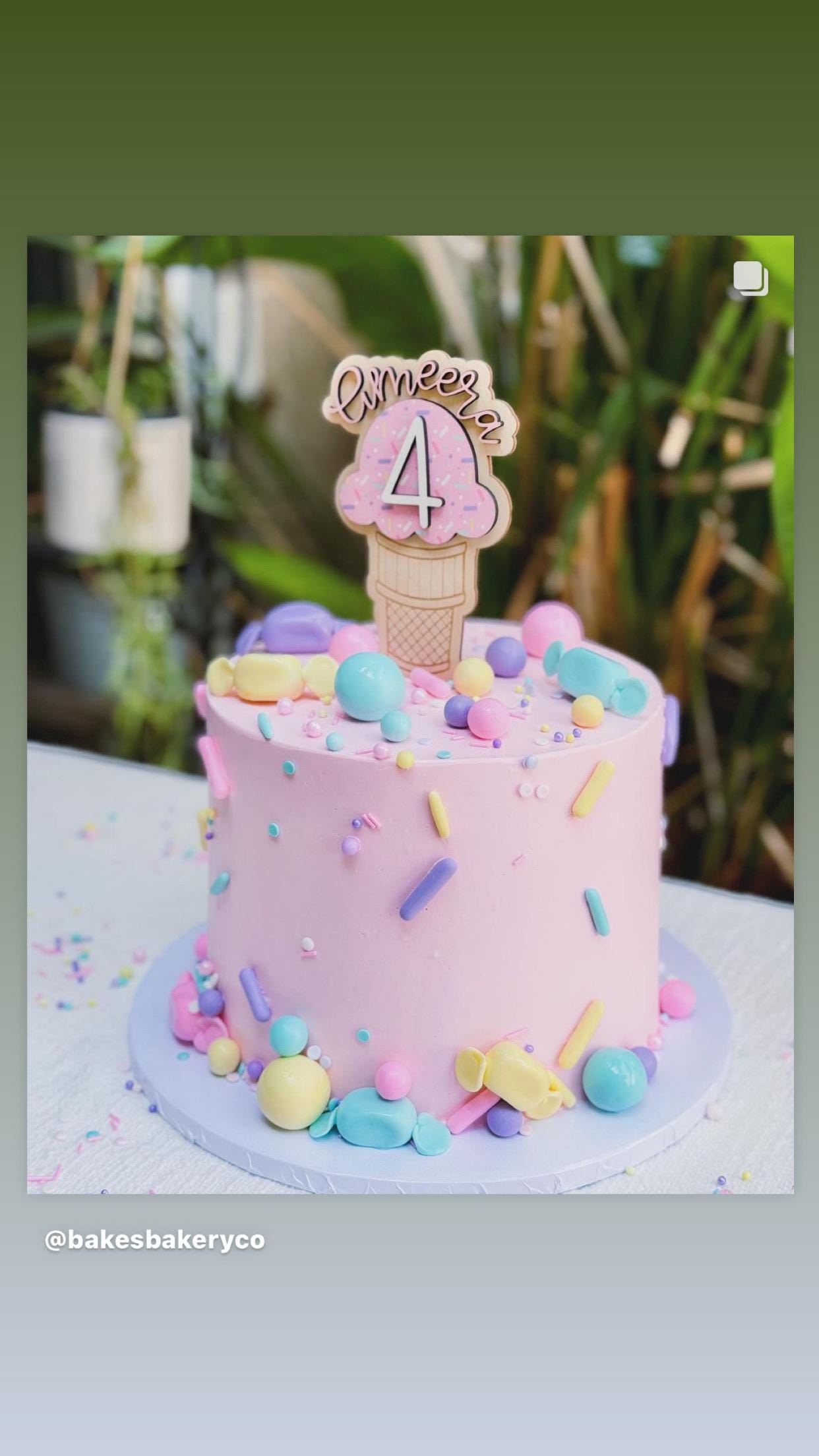 Ice Cream Party Cake Topper