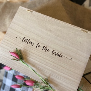 Letters to the bride box, Bridal Shower Gift, Wedding Gift Box, Keepsake Box, Memory Box, Baptism Keepsake Box, Wedding Keepsake Box, Box