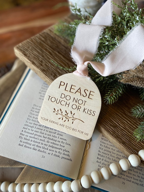 Don't Touch Tag, Car Seat Tag, Stroller Tag, Wood Sign, Wood Tag, Baby Decor, Baby Accessories, Newborn, Baby Shower Gift, Stroller Sign