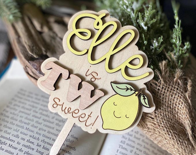 Lemon Birthday Cake Topper