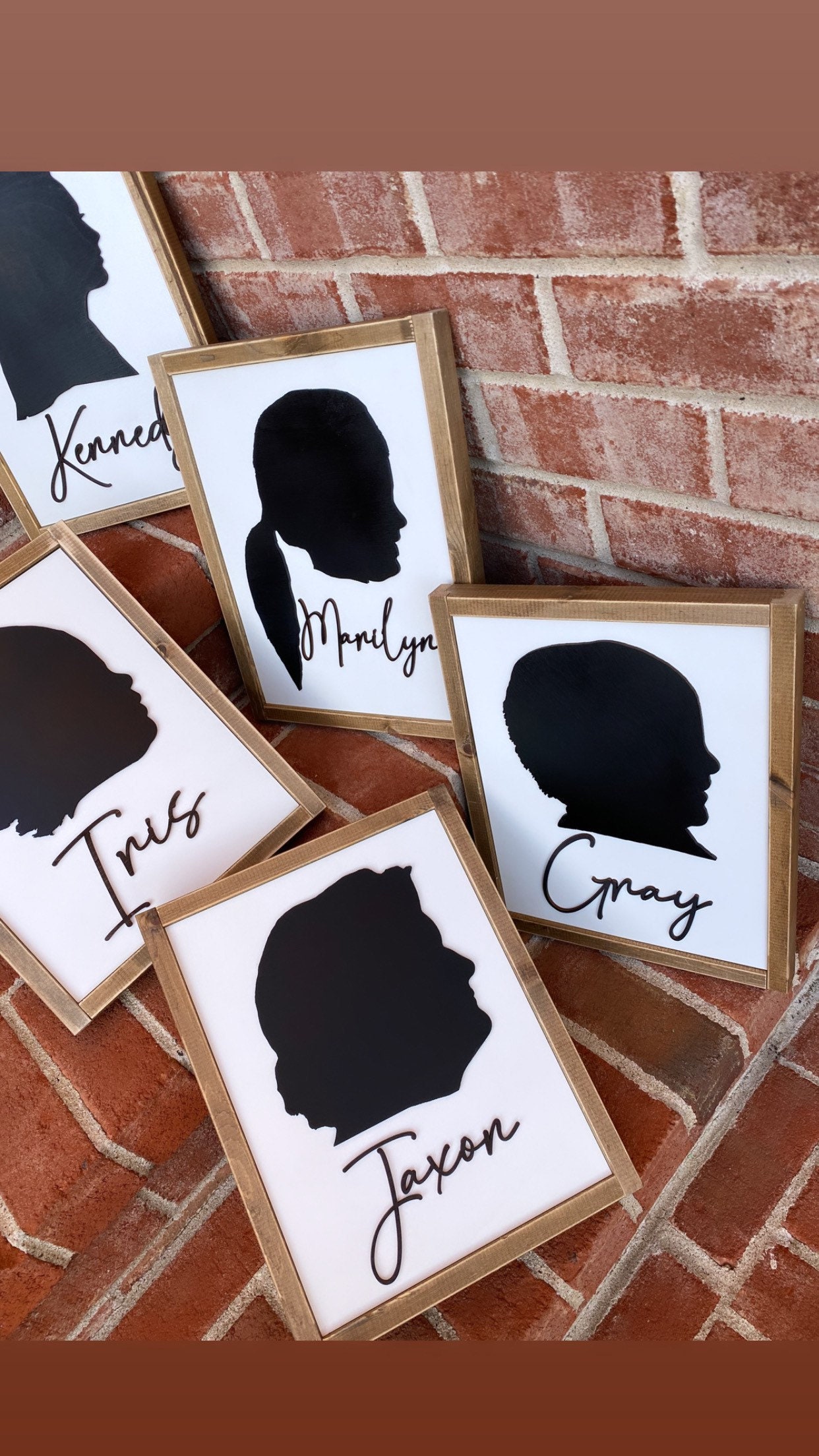 Silhouette Picture Frame Silhouette Picture Gift Etsy