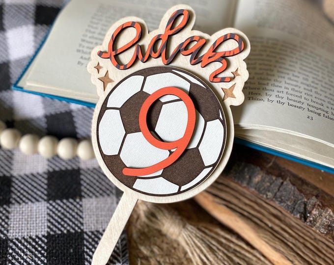 Soccer Birthday Cake Topper