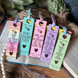 Teacher Gift, Gift for Teachers, Personalized Bookmark, Thank You ...