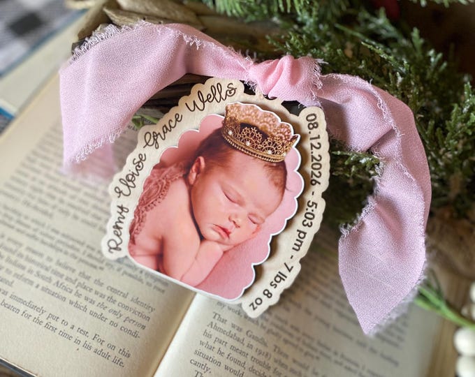 Baby's First Ornament - Birth Stats Ornament