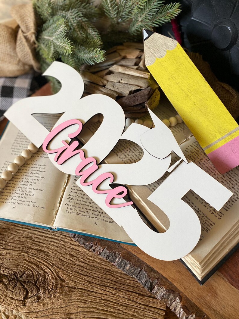 2025 Grad Sign, Graduation Gifts For Her Grad Name Sign 2025 2026 Graduation Decorations Custom Kid Name Sign For Graduation Gift For Him