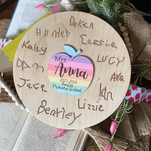 Teacher Gift, Teacher Sign, Student Signature Sign for Teacher, Teacher Appreciation Gift, Personalized Teacher Gift