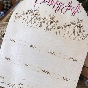 First Birthday Sign, One Year of Sign, Birthday Photo Board, Wildflower First Birthday, Personalized Baby Gift, Shes a Wildflower Party