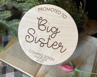 Big Brother Big Sister Pregnancy Reveal Announcement Sign, It's a Boy It's a Girl Sign for Hospital, Sibling Gender Reveal Photo Prop