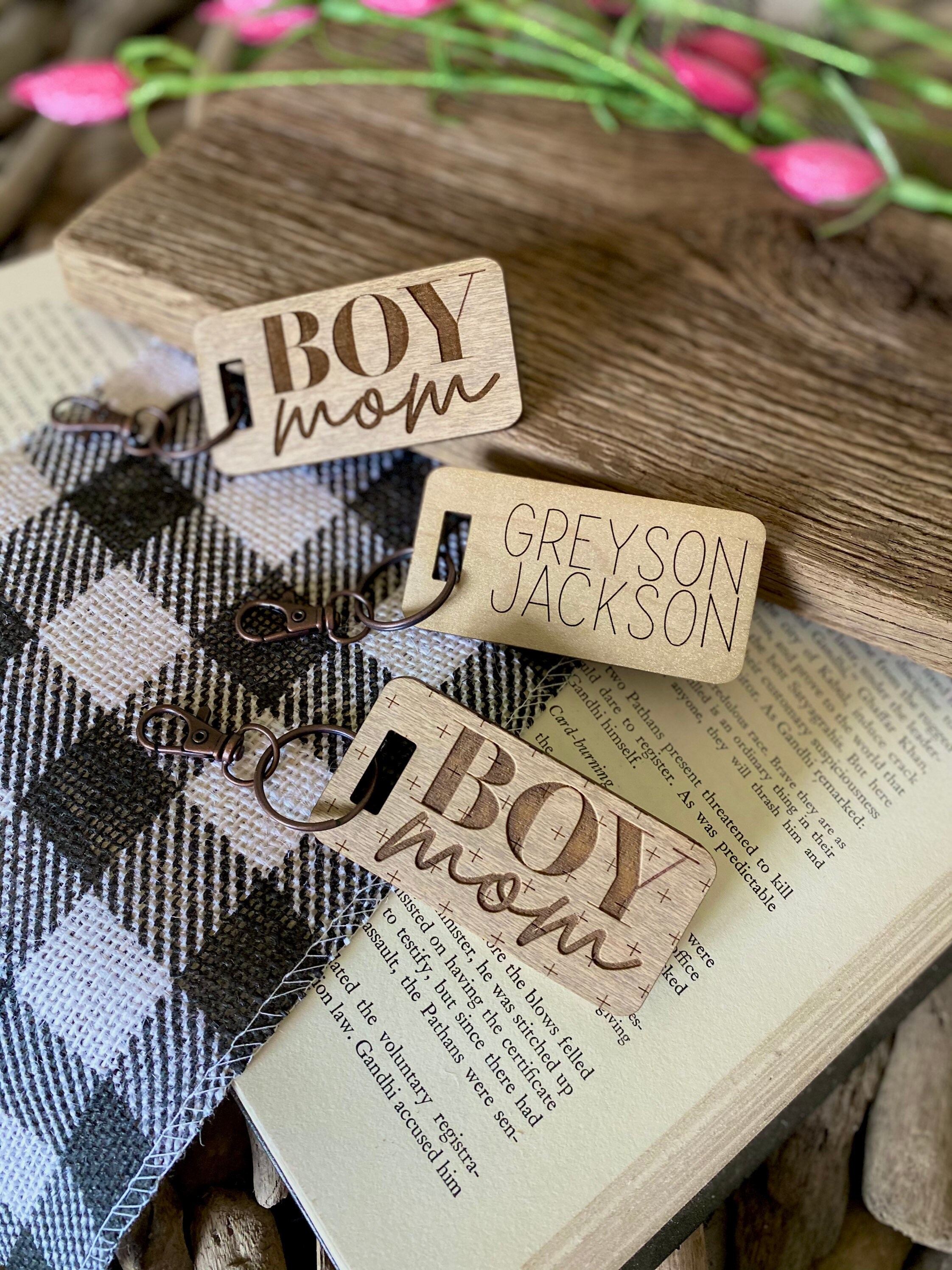 Boy Mom Keychain Boy Mom Gift Personalized Gifts | Etsy