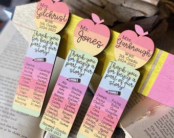 Personalized Teacher Bookmark Gift