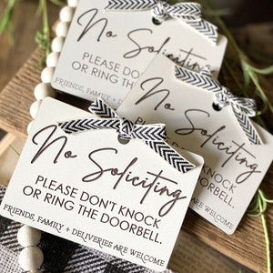 No Soliciting Sign, Do Not Knock, Don't Ring Doorbell, Baby Sleeping Sign, Privacy Sign, Work From Home, Do Not Disturb