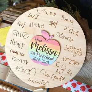 Teacher Gift, Teacher Sign, Student Signature Sign for Teacher, Teacher Appreciation Gift, Personalized Teacher Gift