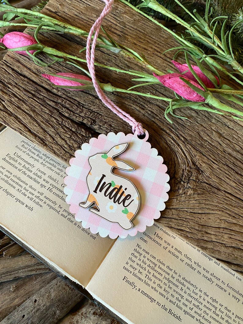 Easter Basket Name Tag Personalized Easter Place Card Name Etsy