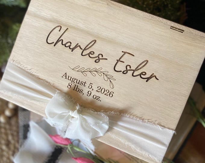 Wood Engraved Gift Box