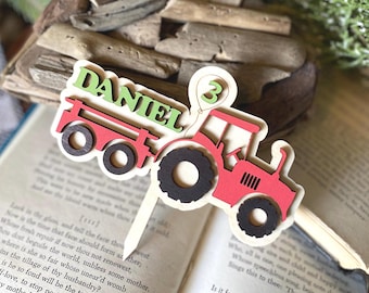 Tractor Birthday Cake Topper