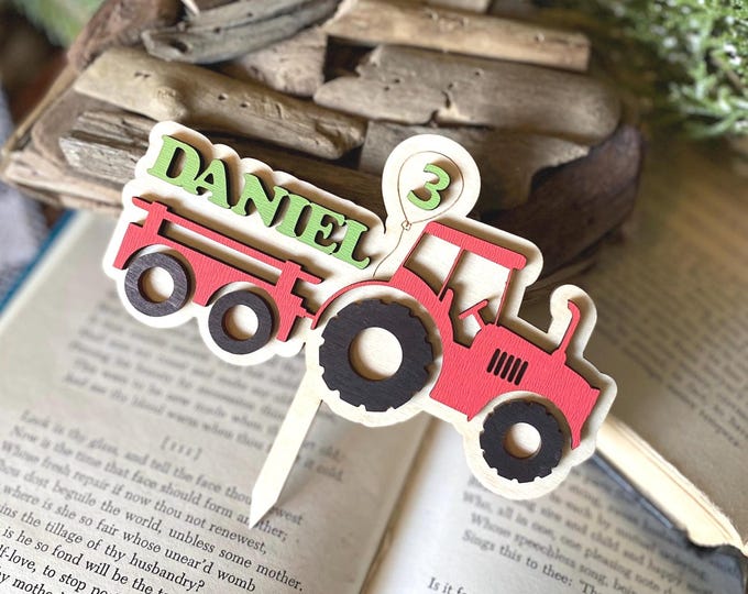 Tractor Birthday Cake Topper