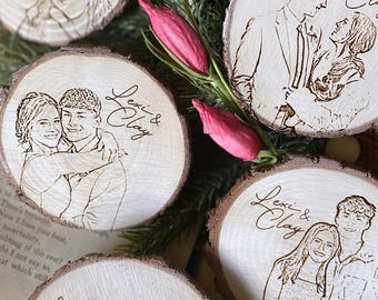 Engraved Picture Wood Slice