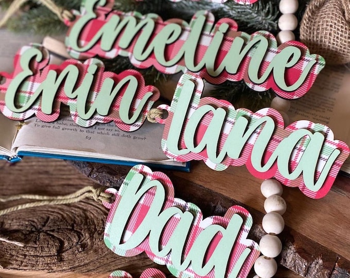 Christmas Stocking Name Tag