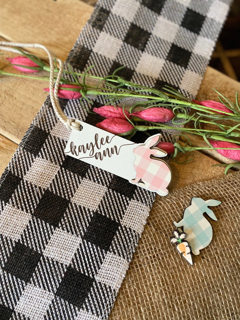 Easter Basket Tag Personalized Easter Place Card Name Easter Etsy