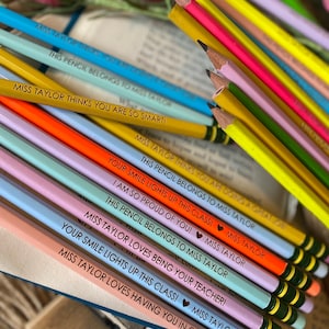 Back to School Pencils, Personalized #2 Pencils, Engraved Pencils ...