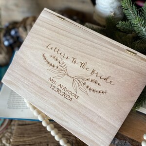 Letters to the bride box, Bridal Shower Gift, Wedding Gift Box, Keepsake Box, Memory Box, Baptism Keepsake Box, Wedding Keepsake Box, Box