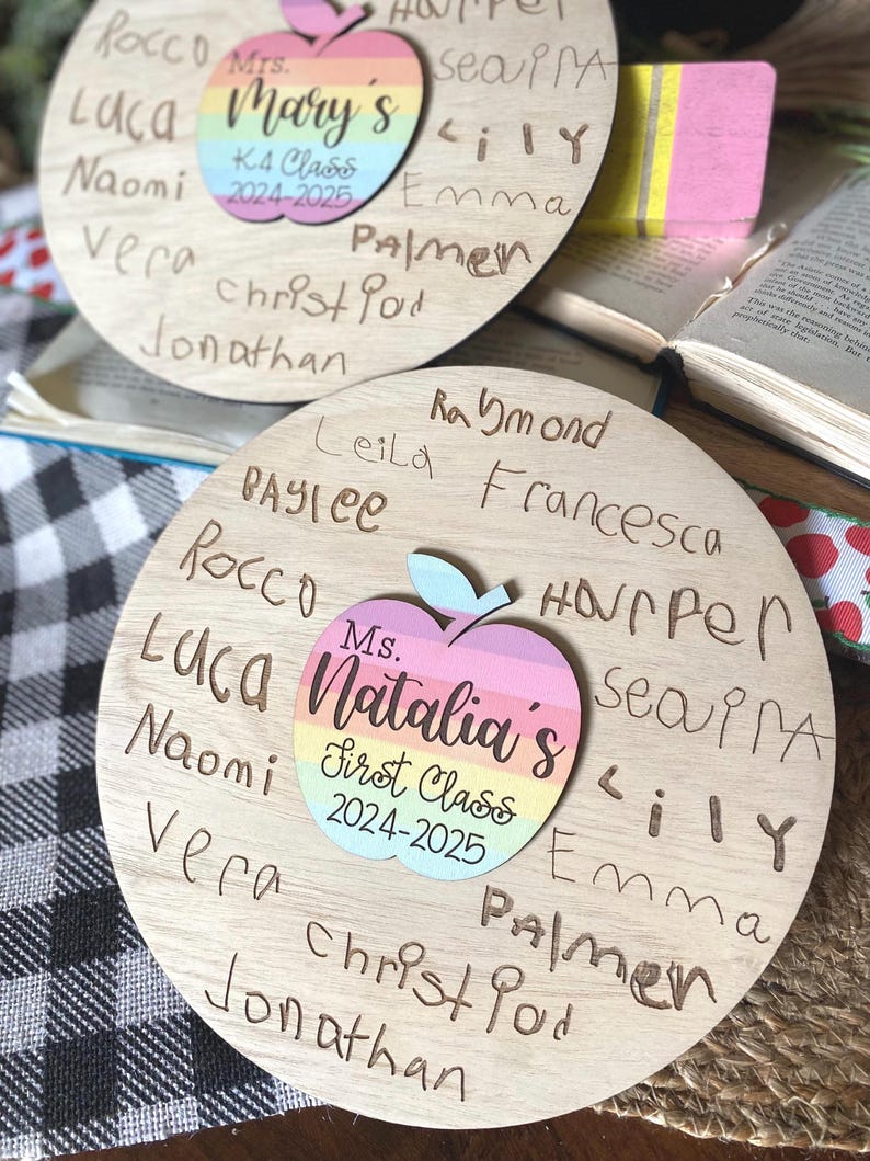 Teacher Gift, Teacher Sign, Student Signature Sign for Teacher, Teacher Appreciation Gift, Personalized Teacher Gift