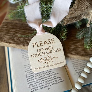 Don't Touch Tag, Car Seat Tag, Stroller Tag, Wood Sign, Wood Tag, Baby Decor, Baby Accessories, Newborn, Baby Shower Gift, Stroller Sign image 8