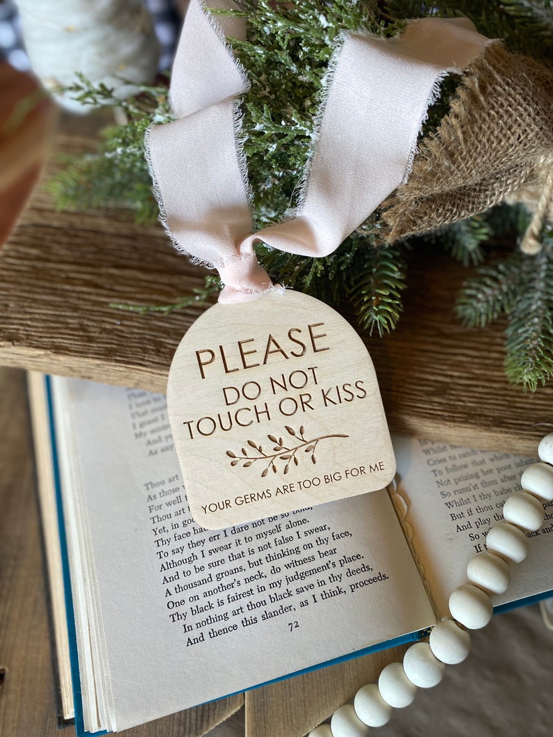 Don't Touch Tag, Car Seat Tag, Stroller Tag, Wood Sign, Wood Tag, Baby Decor, Baby Accessories, Newborn, Baby Shower Gift, Stroller Sign image 8