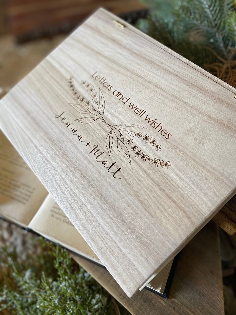 Letters to the bride box, Bridal Shower Gift, Wedding Gift Box, Keepsake Box, Memory Box, Baptism Keepsake Box, Wedding Keepsake Box, Box