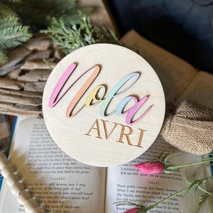 Baby Name Sign, Birth Announcement, Baby Name Announcement, Baby Shower Gift, Hospital Announcement, Newborn Photo Prop, Hello My Name Is