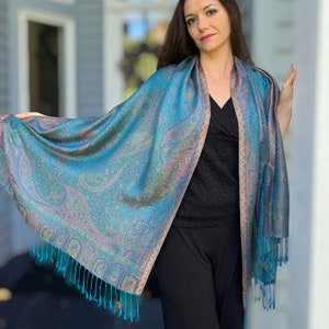Best-selling Modal Silk Jamawar Pashmina Shawl, Scarf for Women, Large Pashmina, Luxurious Feel, Pashmina, Gift For Her