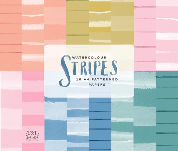 Watercolor Background Digital Paper A4 Patterned Design Etsy