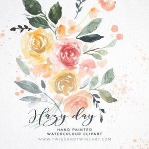 Watercolour Flower Clipart - Hazy Day