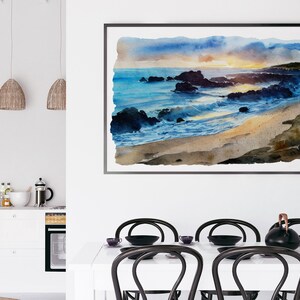 British Coast Watercolor Prints Set - 6 Beautiful Digital Artworks for ...