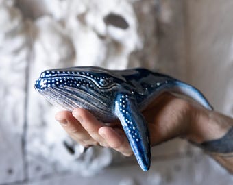 Humpback Whale Ceramic Sculpture - Perfect Gift for Couples, It