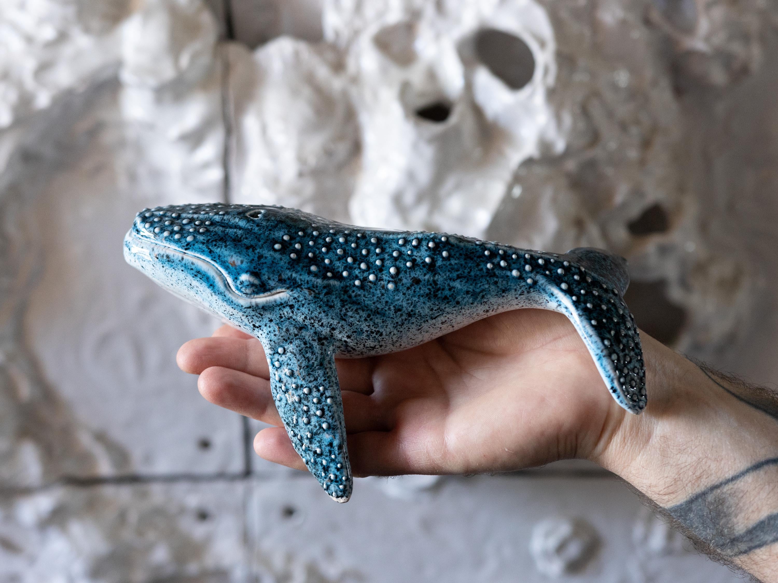 Humpback Whale Ceramic Sculpture - Perfect Gift for Couples, It