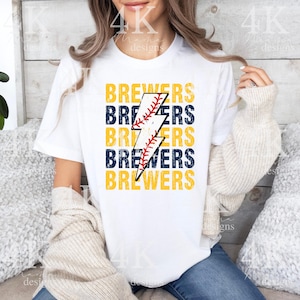 Brewers Baseball Team PNG: Sublimation Design (Digital Download)