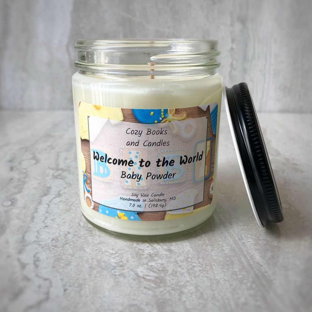 Newborn Candle, Baby Powder Candle, Baby Shower Candle, to the