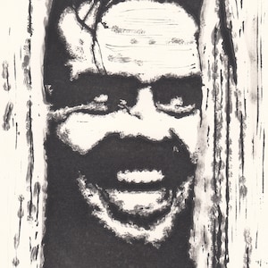Jack Torrance (Jack Nicholson) The Shining Lino Print 15cm x 20cm. Limited run of 30