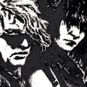 Siouxsie Sioux and John McGeoch (Siouxsie & The Banshees) Lino 21cm x 30cm Limited run of 30 prints