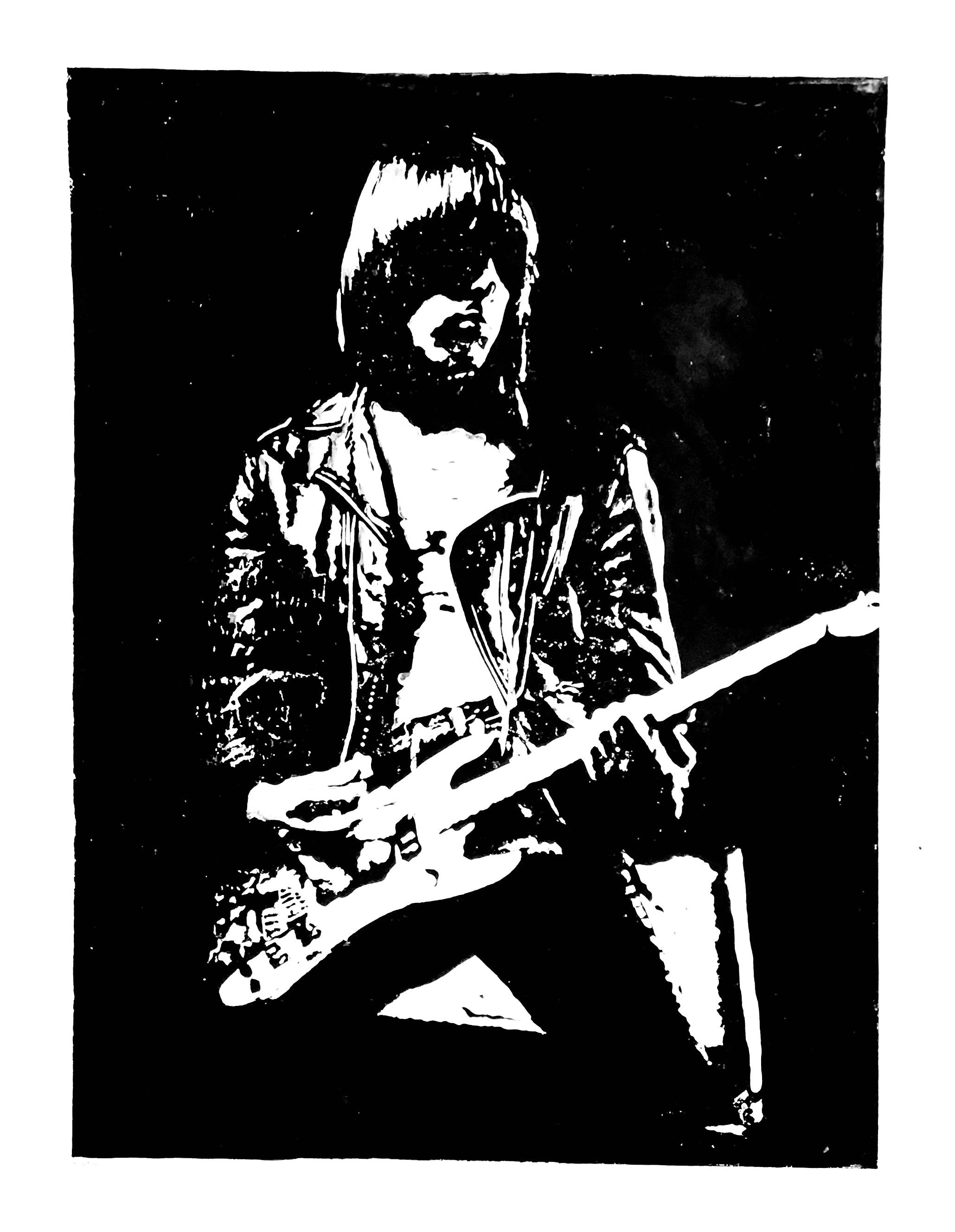 Johnny Ramone (ramones 1977) Linoprint A3 Limited - Etsy