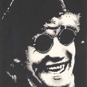 Captain Sensible (The Damned)  Lino 15cm x 20cm. Limited Edition print of 30.