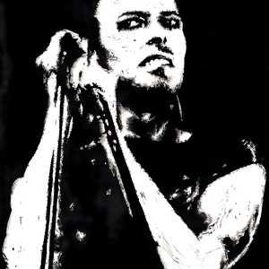 David Bowie (1995) Linoprint 21cm x 30cm (A4) Limited run of 30
