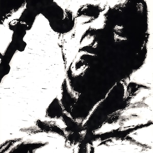 TV Smith (The Adverts)  Linoprint 21cm x 30cm. Limited Edition of 30.