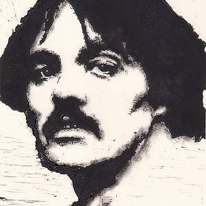 Dave Greenfield (The Stranglers) Lino 15cm x 20cm. Limited run of 30.