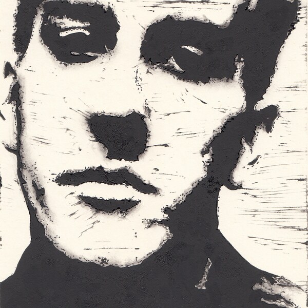 Terry Hall (The Specials 1979) Linoldruck 15cm x 20cm. Limitierte Auflage von 30