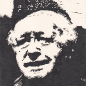 Private Charles Godfrey (Arnold Ridley) Dad&#39;s Army Limited Edition Lino Print